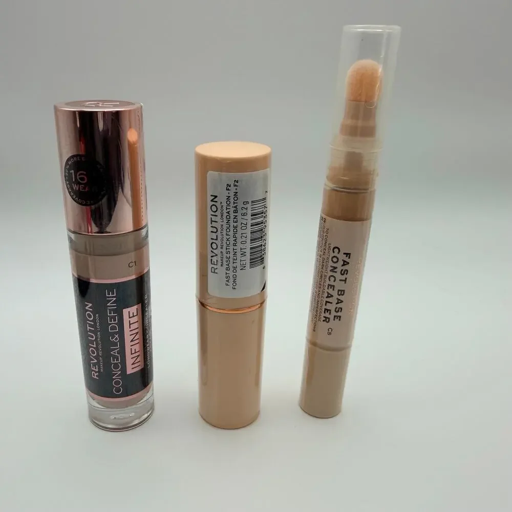 Makeup Revolution 3 Piece Complexion Bundle Foundation & Concealers